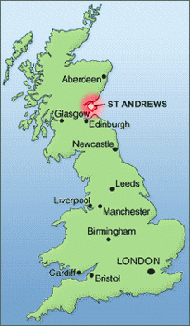 Location St A - UK map