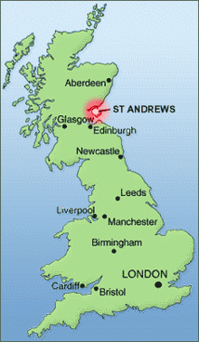 St Andrews Location in the UK
